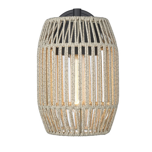 Seabrooke 1 Light 12 inch Natural Black Outdoor Wall Sconce